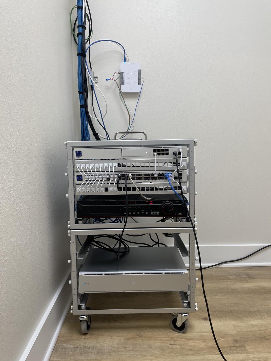 Network rack built and installed by Titanovo
